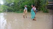 Assam: Heavy rain triggers flooding in Chirang's Panbari; 15 families affected Assam: Heavy rain triggers flooding in Chirang's Panbari; 15 families affected