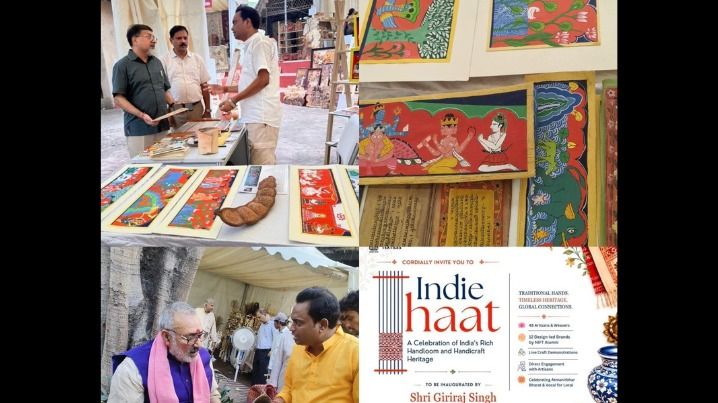 Nagaon artist highlights Assam's Sanchipat manuscript painting before Union Minister Giriraj Singh
