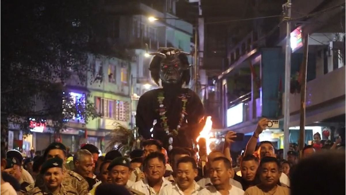 Sikkim's ancient Rankey Bhoot ritual returns: Namchi lights up with torch rally, symbolic burning of evil