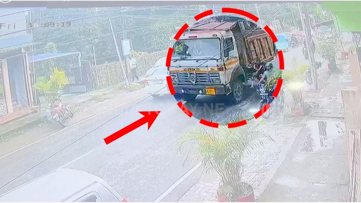 Caught on CCTV: Speeding dumper crushes 21-year-old student to death in Dibrugarh