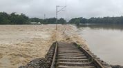 Assam floods: Train services suspended in Simaluguri as Dikhow River inundates railway tracks Assam floods: Train services suspended in Simaluguri as Dikhow River inundates railway tracks
