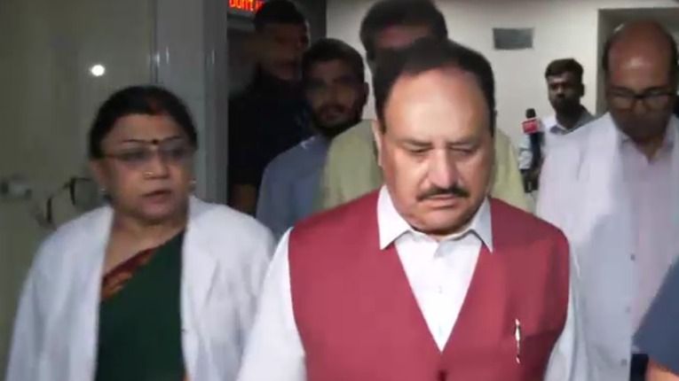 JP Nadda visits flood-ravaged Santak, Nepali Khuti in Sivasagar; meets affected families