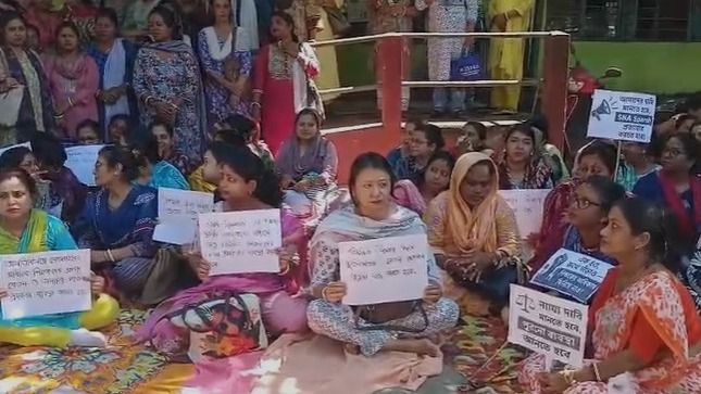 Assam teachers protest in Silchar, seek rollback of SND SPARSH salary order