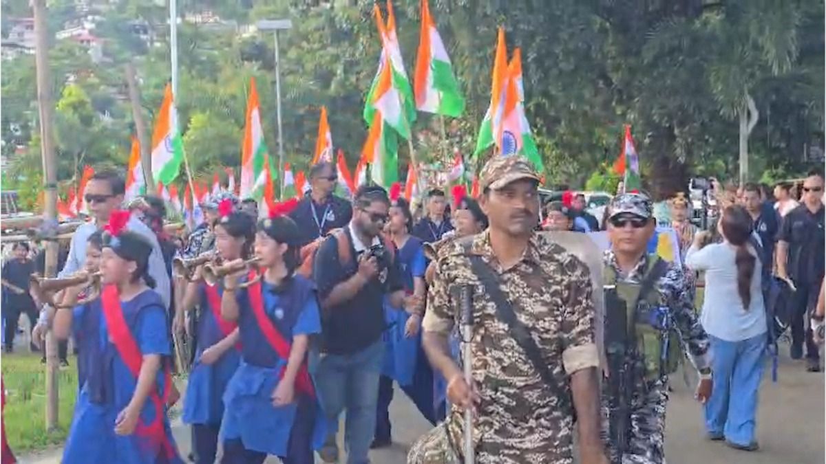 Around 1000 students join 300-foot national flag rally in Arunachal’s Itanagar under 'Har Ghar Tiranga' campaign