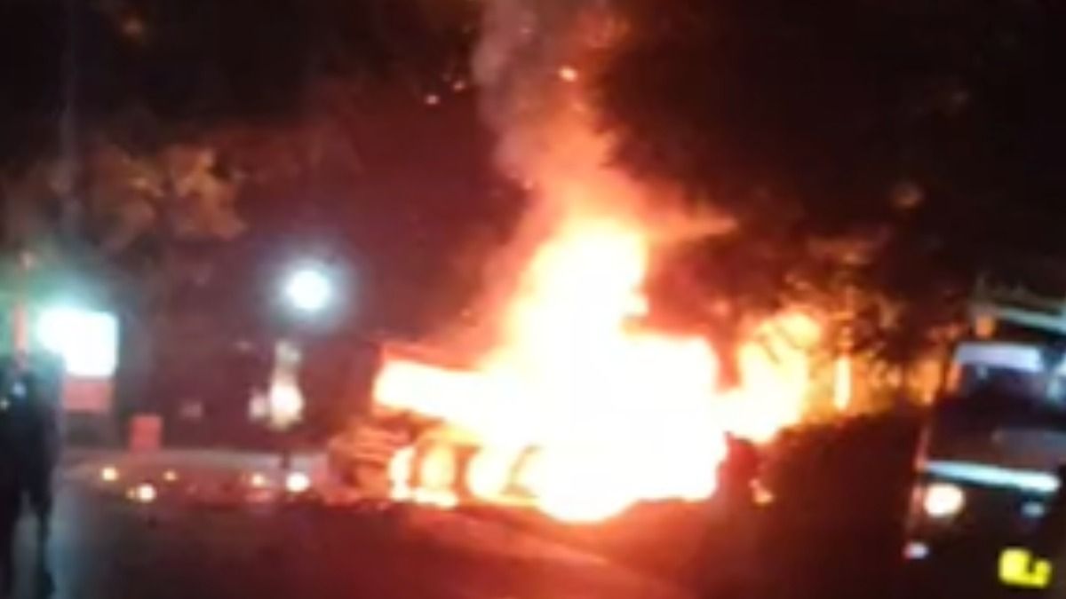 Oil tanker catches fire after head-on collision with LPG vehicle on NH-37 in Assam's Bokakhat