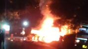 Oil tanker catches fire after head-on collision with LPG vehicle on NH-37 in Assam's Bokakhat Oil tanker catches fire after head-on collision with LPG vehicle on NH-37 in Assam's Bokakhat