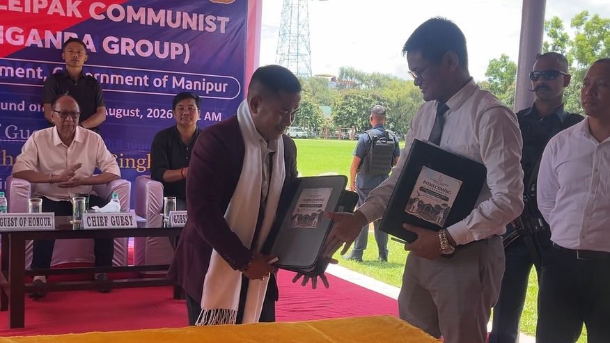 46 cadres of proscribed KCP-Taibanganba Group surrender with arms in  Manipur -