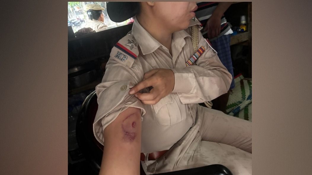 Manipur: Protest turns violent amid heavy rain, woman police personnel and protester injured