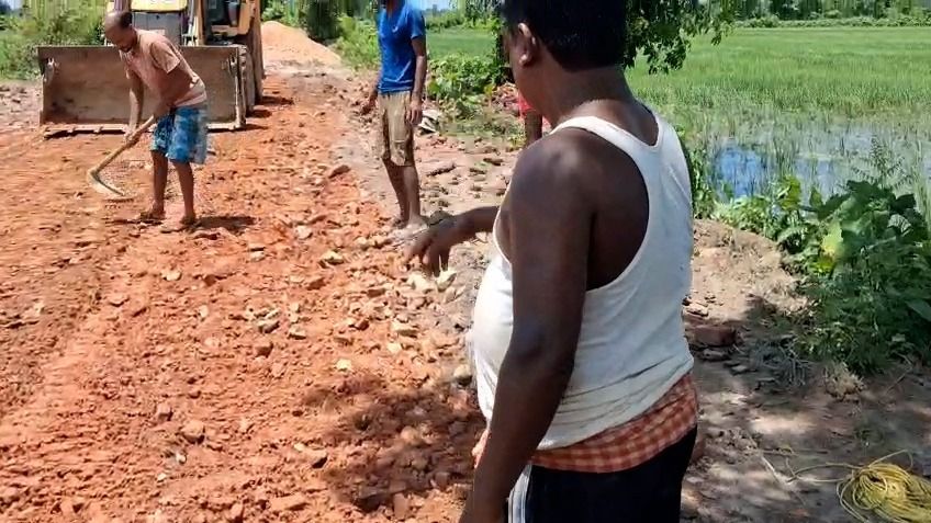 Assam: Alleged substandard road repair work raises concerns in Nagaon’s Puranigudam