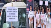 Manipur: Kangpokpi medics protest alleged attack on medical team, seek security for healthcare workers Manipur: Kangpokpi medics protest alleged attack on medical team, seek security for healthcare workers