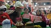 Manipur women vendors continue agitation, demand gazette notification on NRC implementation Manipur women vendors continue agitation, demand gazette notification on NRC implementation