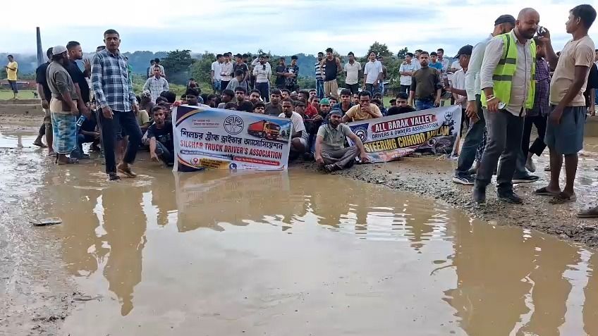 Assam-Mizoram border tension as truckers block highway over alleged harassment