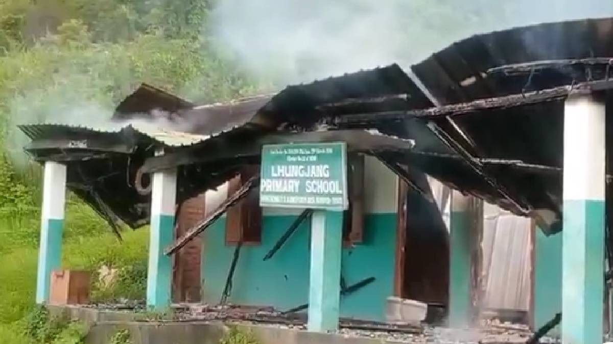 Gunfight erupts between armed groups, primary school burnt in Manipur’s Kangpokpi
