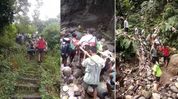 Poor road connectivity leaves villagers carrying patients on their shoulders in Arunachal's Mane Poor road connectivity leaves villagers carrying patients on their shoulders in Arunachal's Mane