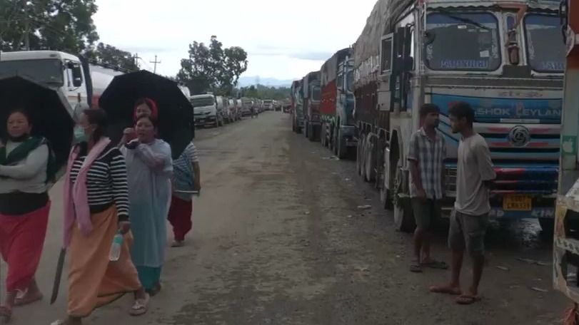 Manipur blockade leaves hundreds of trucks stranded, drivers allege poor roads and extortion