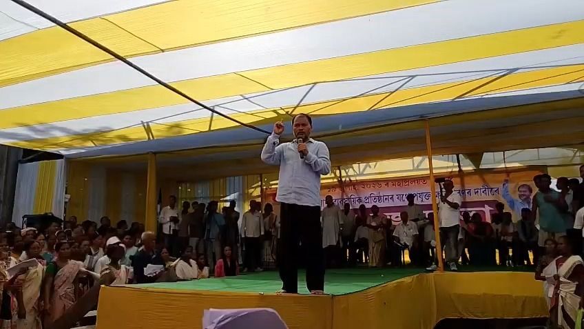 'Why is Congress afraid to criticise BJP government?’: Akhil Gogoi at Assam's Betbari rally