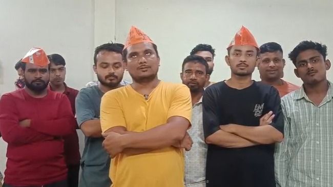 Anger over ticket distribution at Assam's Silchar, Congress workers and supporters from Wards 40 and 41 join BJP