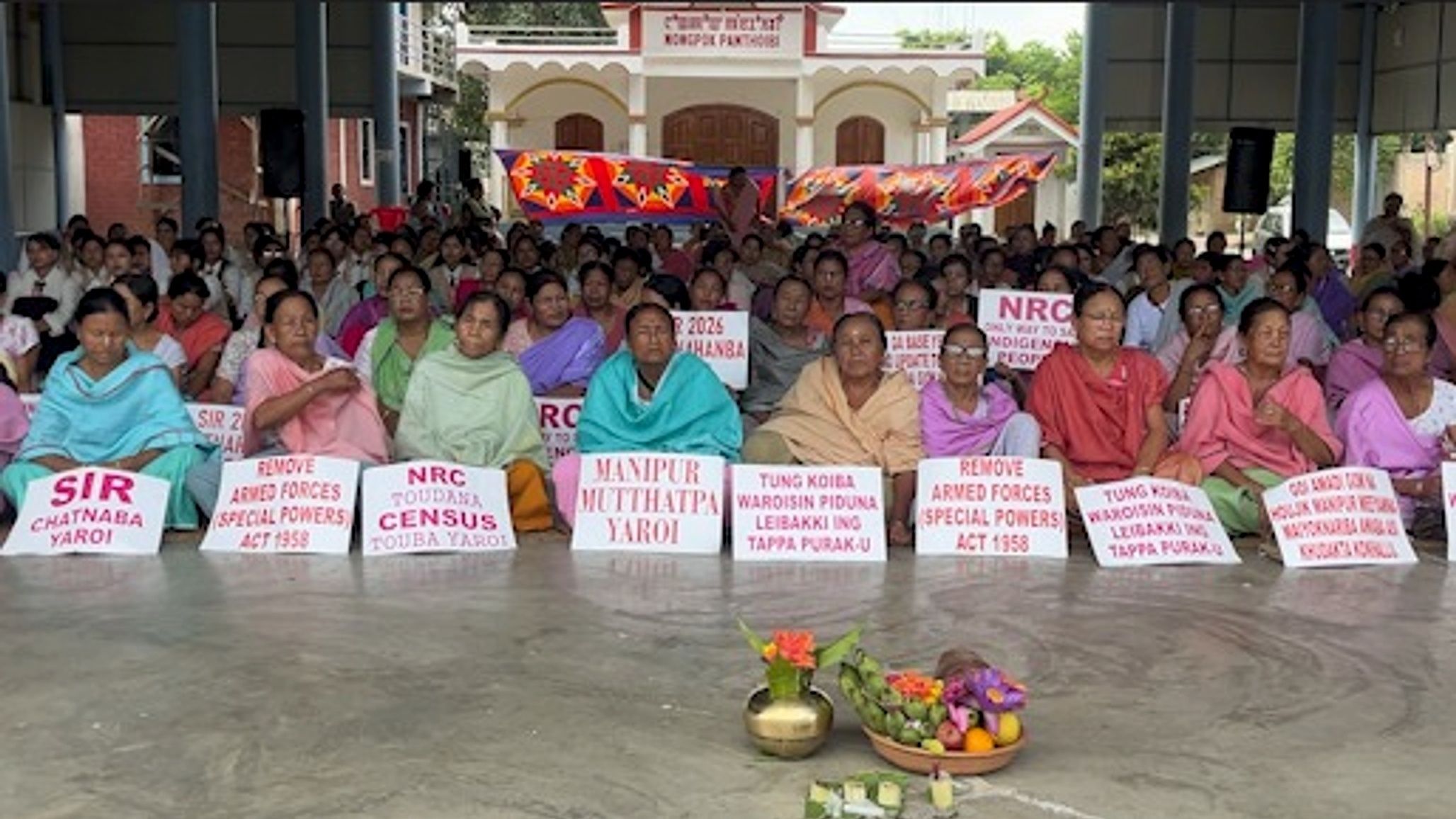 Manipur sit-in protest enters third day, six-point charter of demands raised