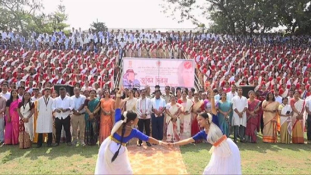 Assam: 4000 students pay musical tribute to Zubeen Garg in Boko on music icon's first death anniversary