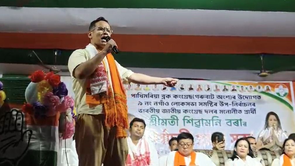 Gaurav Gogoi campaigns for Congress candidate Sibamoni Bora in Raha, accuses BJP of ‘vote theft’
