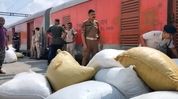 115 sacks of suspected smuggled areca nuts seized from Vivek Express in Assam 115 sacks of suspected smuggled areca nuts seized from Vivek Express in Assam