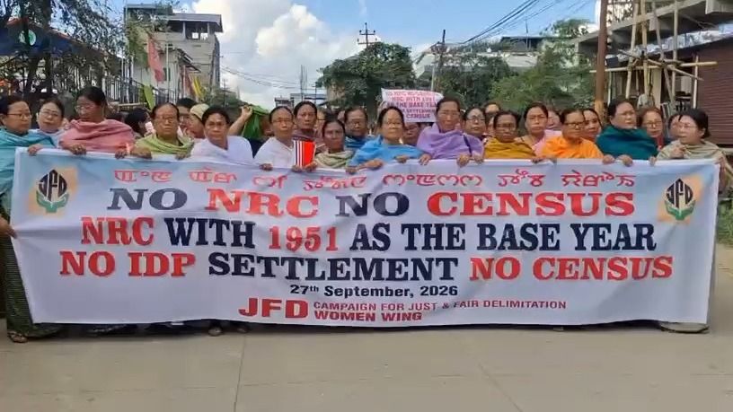 Manipur NRC protest turns tense in Imphal, security forces use tear gas to disperse crowd