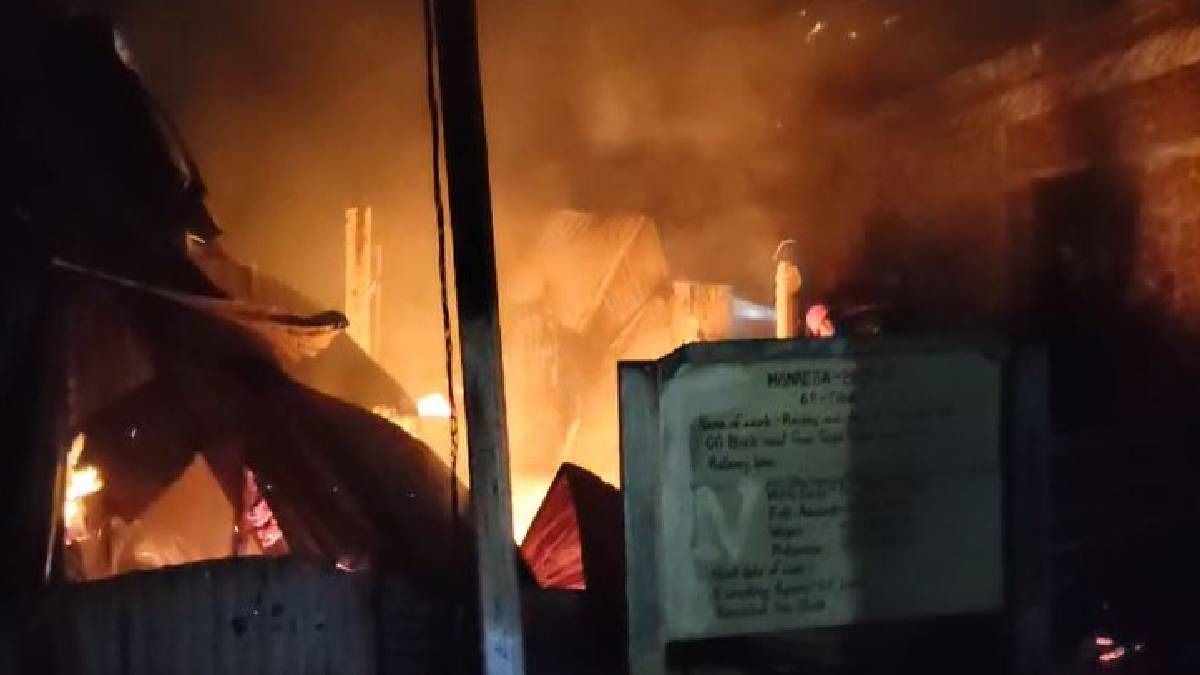 Assam: Fire breaks out in Nagaon’s Rupohihat, vehicle and several shops gutted