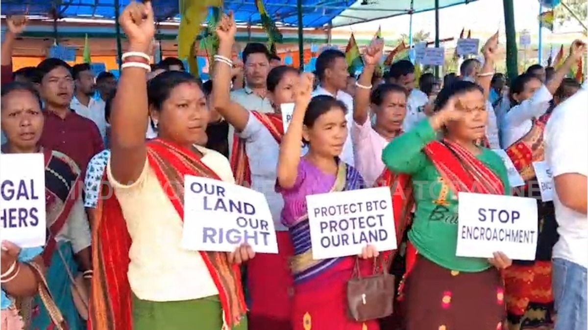 Tribal groups hold 3-hour dharna in Kokrajhar, demand stronger protection of land rights