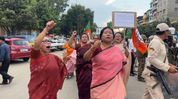 Manipur BJP women’s wing stages protest, demands MP Bimol Akoijam’s resignation Manipur BJP women’s wing stages protest, demands MP Bimol Akoijam’s resignation