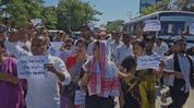 Flood-affected residents protest in Assam's Sivasagar, police stop march towards DC office Flood-affected residents protest in Assam's Sivasagar, police stop march towards DC office
