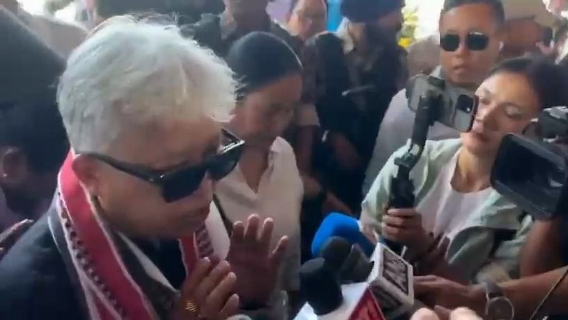 Bimol Akoijam leaves for Delhi following police summons, supporters rally at Imphal Airport