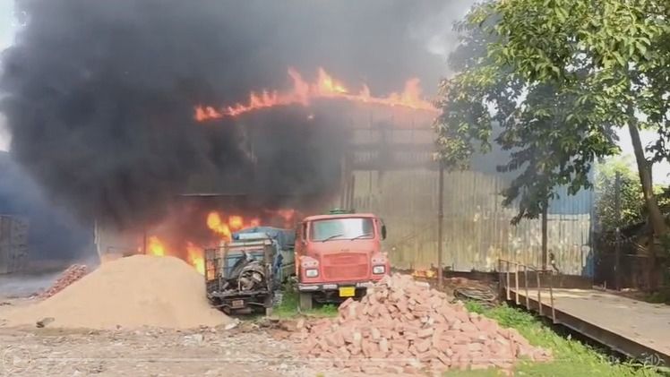 Fire at Assam's Nagaon flour mill mars Durga Puja celebrations, goods worth lakhs feared damaged