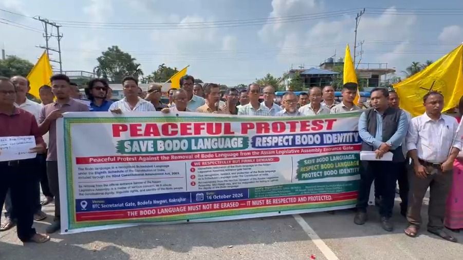Assam: Tensions rise in Bodoland over removal of Bodo language from Assembly signboard
