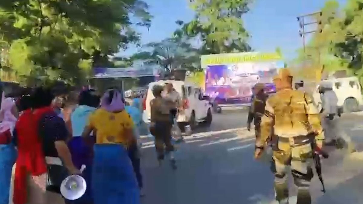 Manipur police fire mock bombs to disperse Meira Paibis protesting taekwondo championship