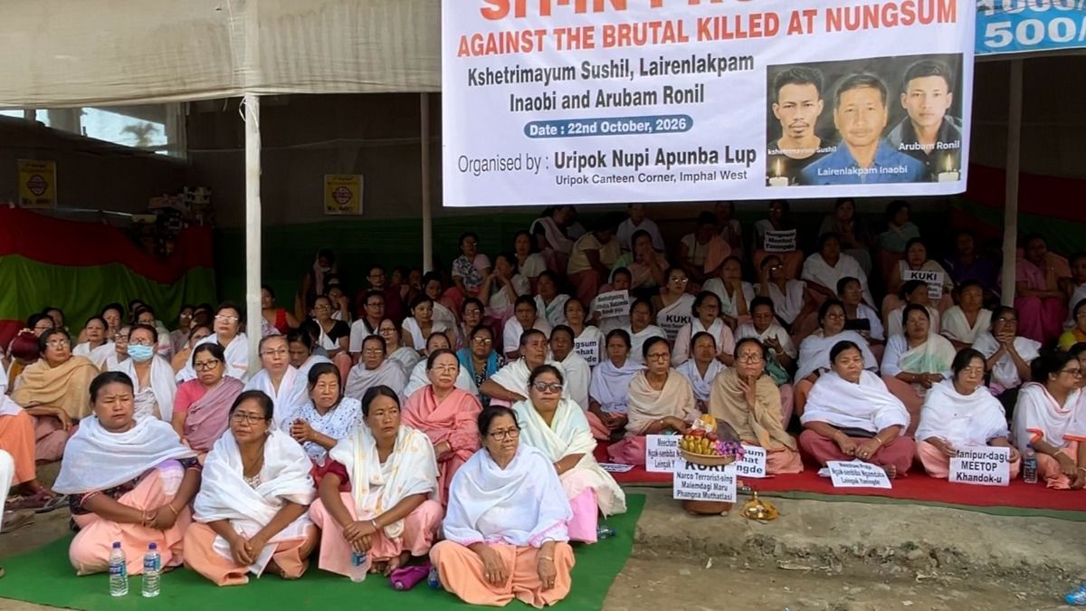 Manipur: Sit-in protests held across state demanding justice for three Khongban Sunurok victims