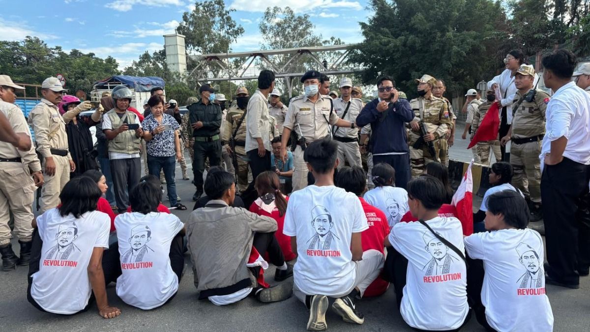 AISF Manipur stages protest rally, demands justice for Khongban Sunurok attack