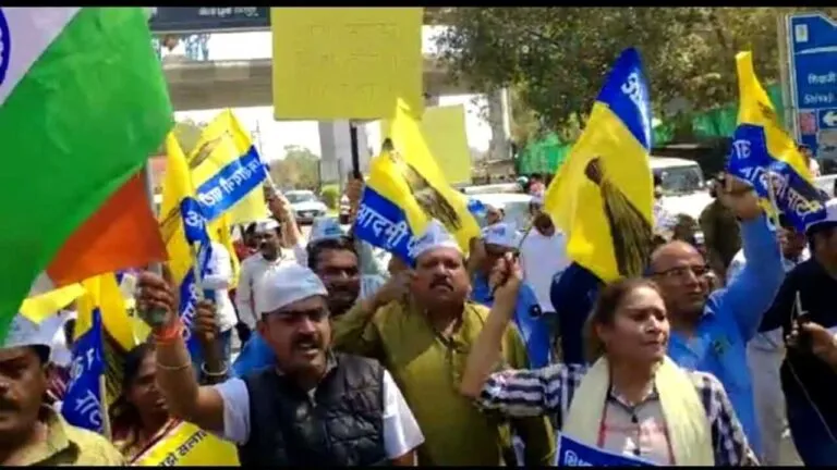 Aam Aadmi Party Bhopal News BJP office Deputy CM Manish Sisodia CBI Custody