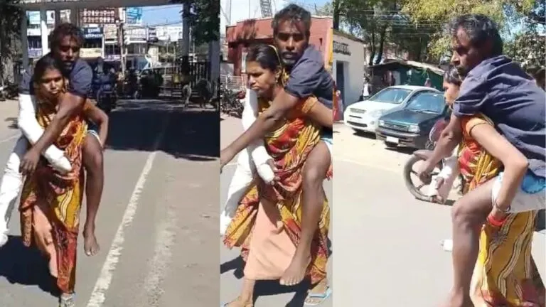 Shahdol News wife reached SP office seeking justice carrying injured husband whole Story