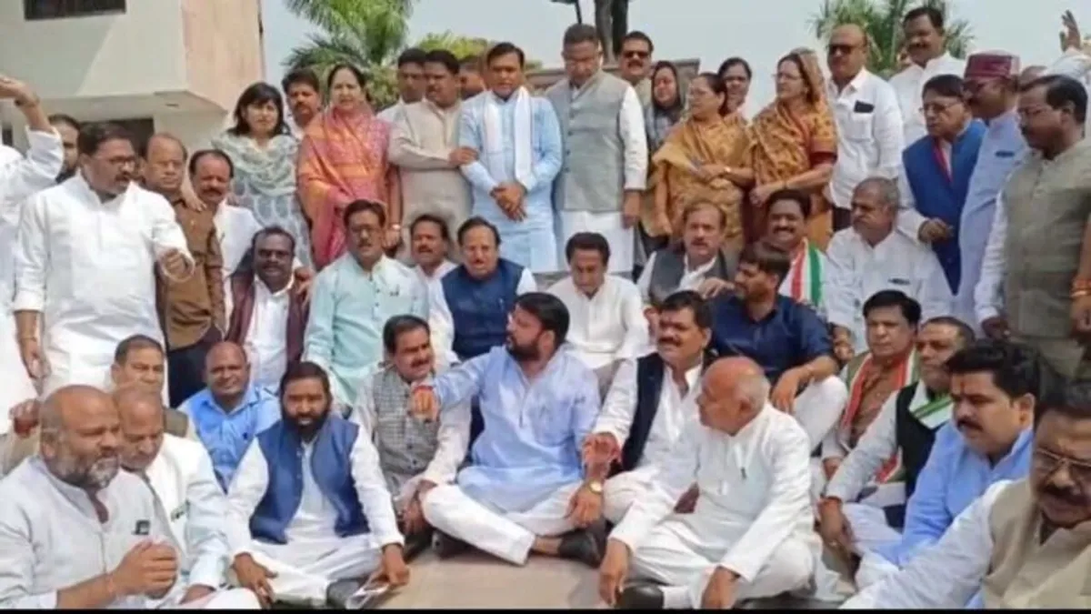 बजट भाषण शुरू होते ही कांग्रेस का वॉकआउट, महंगे सिलेंडर के मुद्दे पर विधानसभा से बाहर निकले mp budget 2023-24 mp government mp assembly mp congress walkout