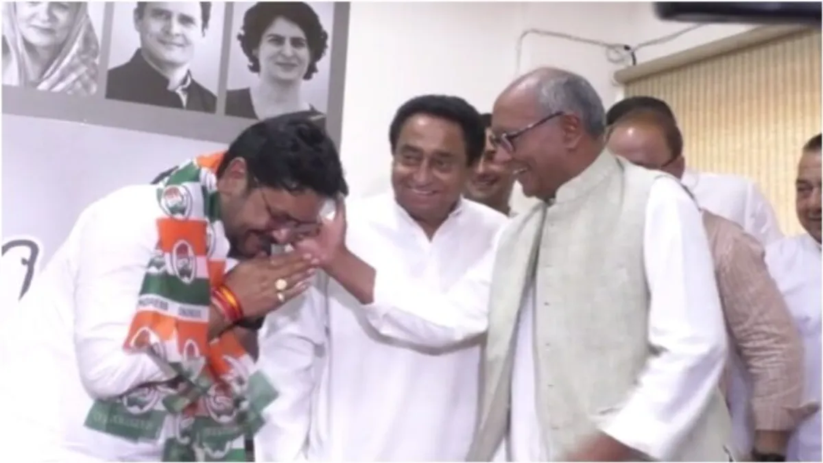भाजपा नेता यादवेंद्र यादव कांग्रेस में शामिल हुए, कमलनाथ के सामने BJP पर लगाए ये बड़े आरोप Yadvendra Yadav BJP leader Kamal Nath pcc office mp congress mp politics Mungaoli Assembly Ashoknagar News