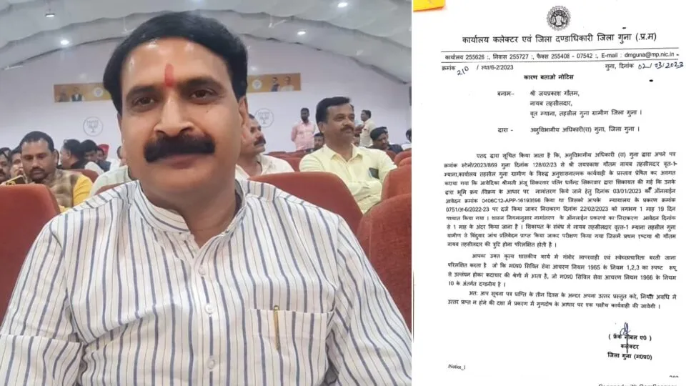 suspension, Guna, Guna News, Madhya Pradesh