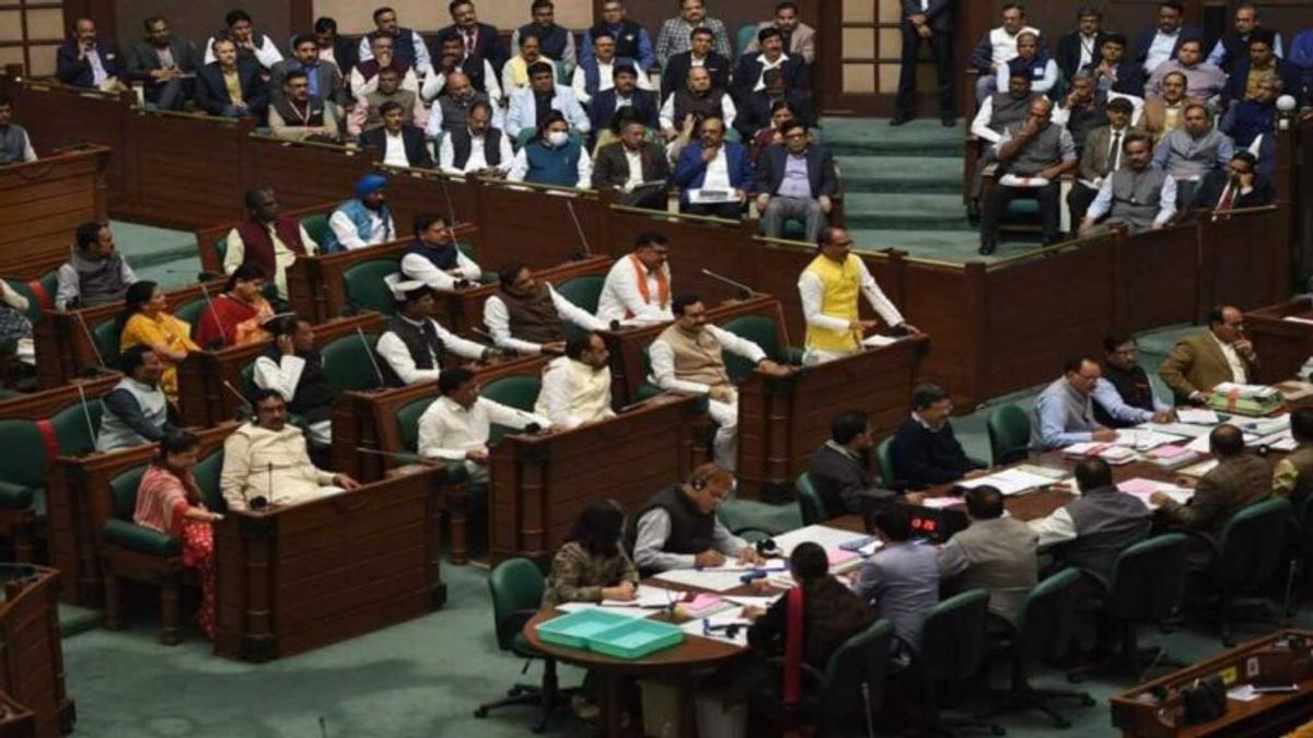 विधानसभा की कार्यवाही 3 बजे तक के लिए स्थगित, राजभवन के घेराव को लेकर कांग्रेस जोश में mp assembly 2023 mp politics mp news action of mp assembly