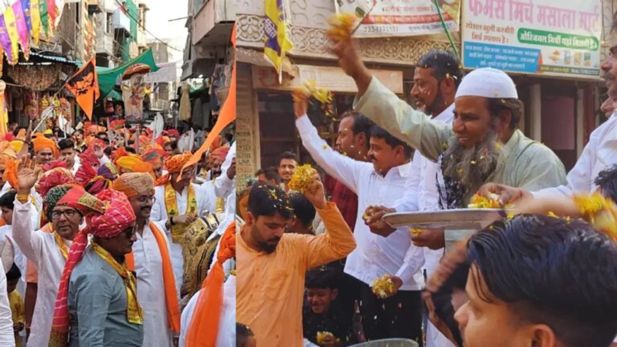 गंगा-जमुनी तहजीब की मिसाल, हिन्दुओं ने निकाली परशुराम शोभायात्रा तो मुस्लिमों ने की पुष्पवर्षा MP News, Positive Story, Madhya Pradesh, Eid, Festival