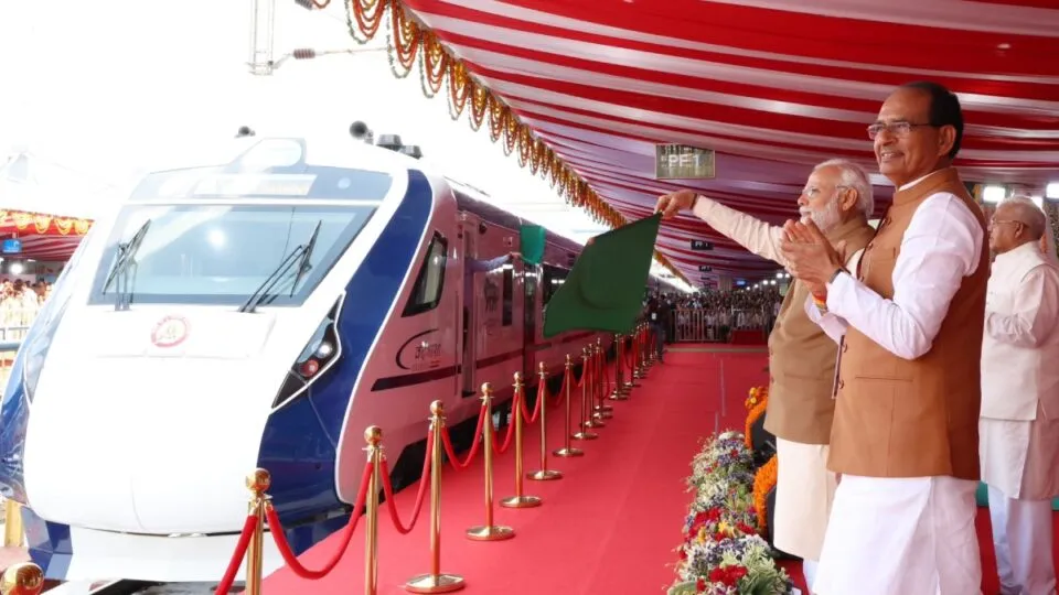 PM Modi flagged off Madhya Pradesh's first and country's 11th Vande Bharat Express on Saturday.