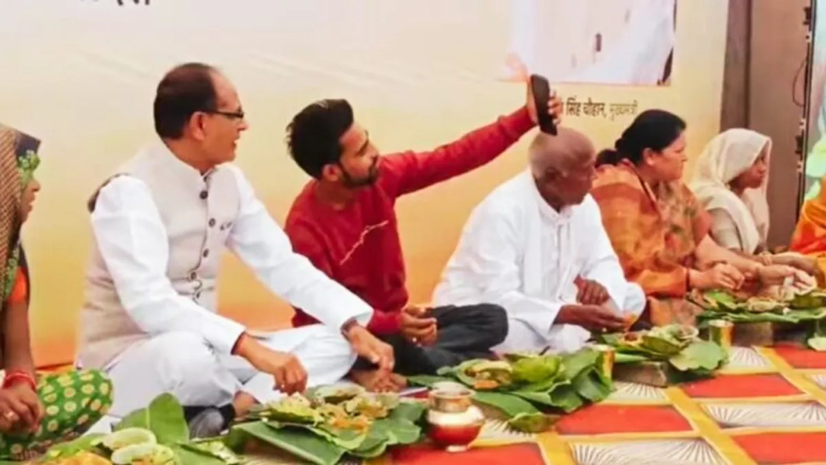 CM शिवराज के साथ बैठकर खाना खाया-गप्प लड़ाया और सेल्फी भी ली, पता चला लकड़ी चोर था food sitting with CM Shivraj singh chauhan chatted and took selfies wood thief