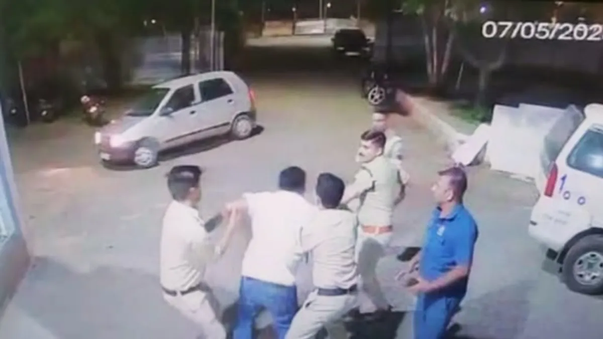 पब्लिक प्लेस पर शराब पीने से मना किया तो CID इंस्पेक्टर ने कॉन्स्टेबल को जड़ दिए थप्पड़ bhopal, crimenews, viralvideo, mppolice