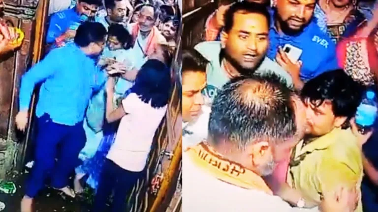 Controversy over early darshan in Omkareshwar, A woman from Maharashtra beat up a temple employee