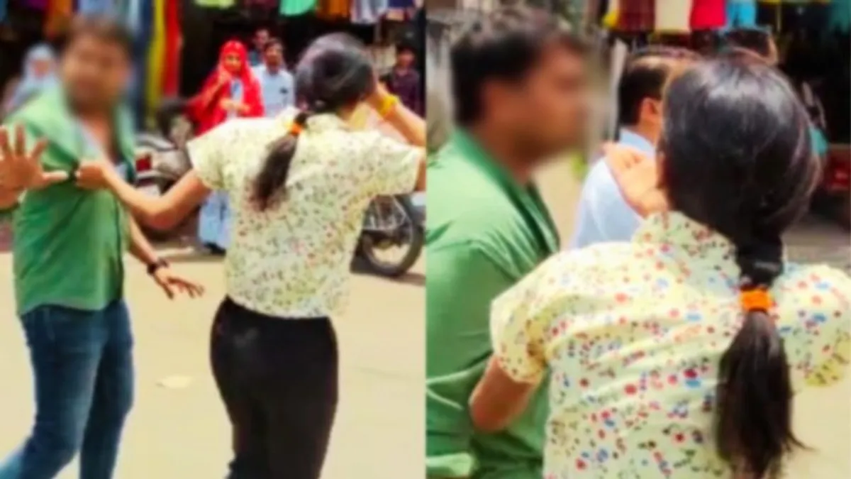 दुष्कर्म के आरोपी युवक को बाजार में देख युवती ने खोया आपा, कॉलर पकड़ की धुनाई, फिर ले गई थाने Seeing the youth accused of rape in the market, the girl lost her temper, grabbed the collar and beat her, then took her to the police station