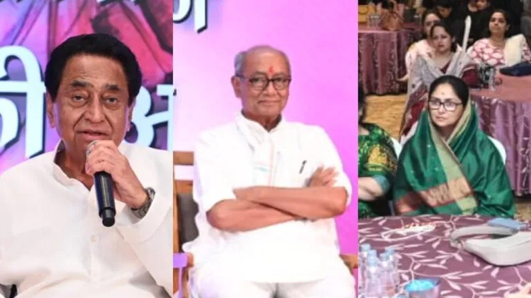 What did Kamal Nath say about Digvijay Singh's wife, the gathering started laughing