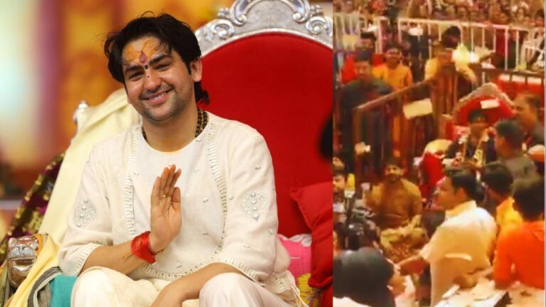 धीरेंद्र कृष्ण शास्त्री के ऊपर कहां उड़ाए जा रहे हैं नोट? जमकर वायरल हो रहा है VIDEO bageshwar dham, dhirendra shastri, dhirendra shastri birthday